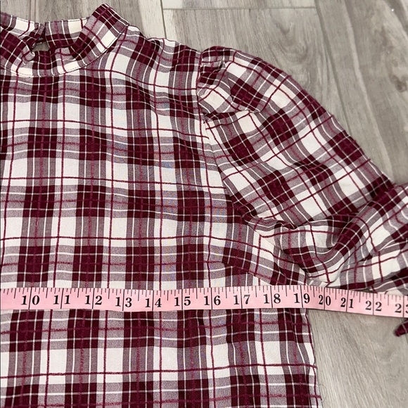 Anthropologie En Saison plaid colebee blouse size medium - Picture 6 of 6